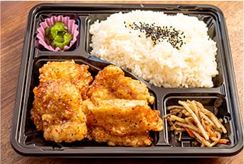 アヒージョから揚げ弁当