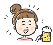 ビールのお供！おつまみにイラスト
